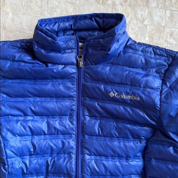 Columbia Women's Vibrant Blue Down Puffer Jacket zip-up sz M medium winter coat - Picture 2 of 10